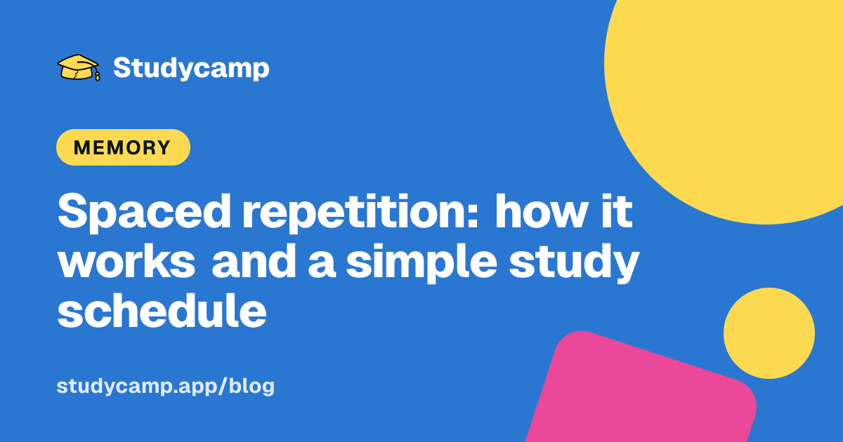 Spaced repetition: how it works and a simple study schedule
